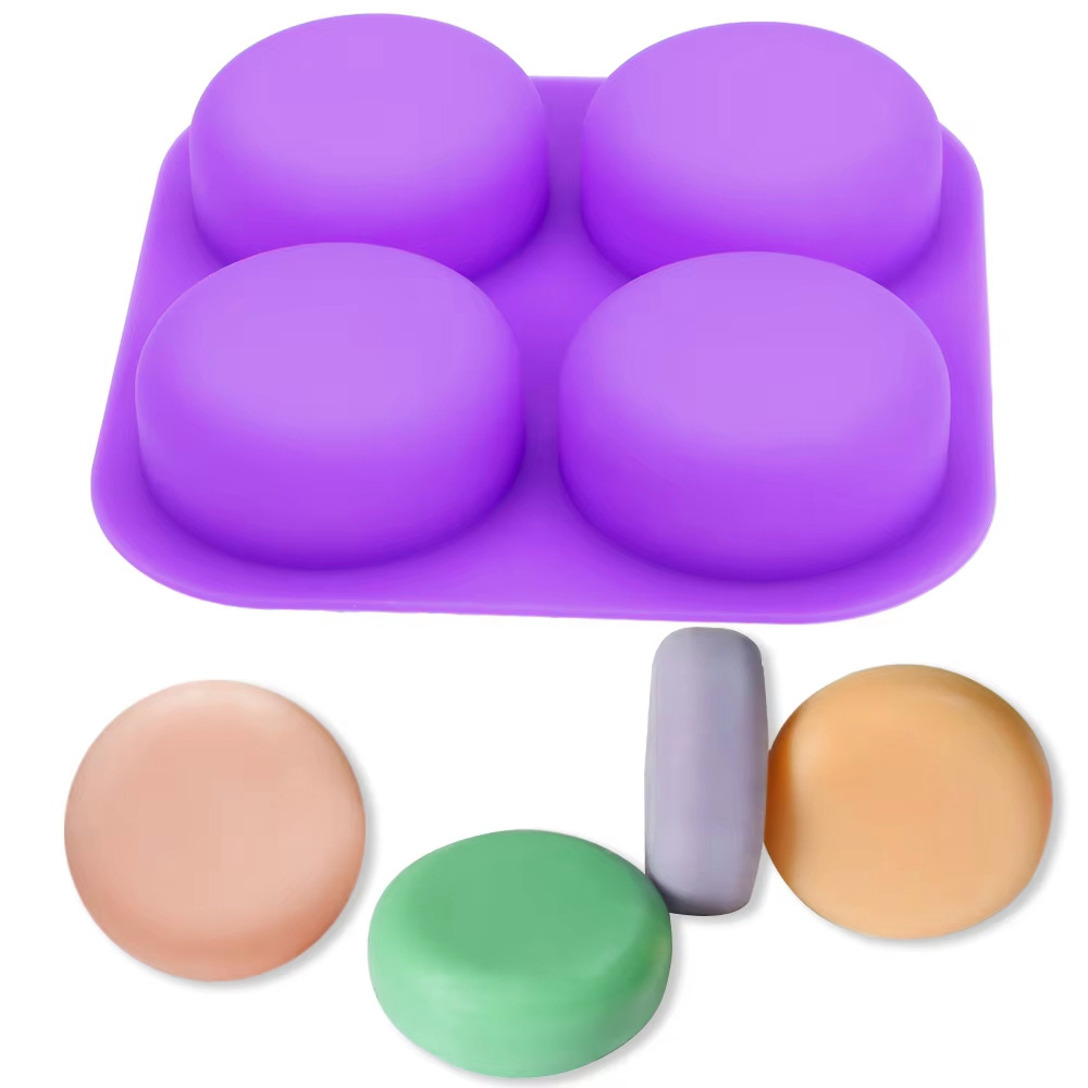Soap Making Activity - 1-2 STUKS 4-Vaks Herbruikbare Ronde Siliconen