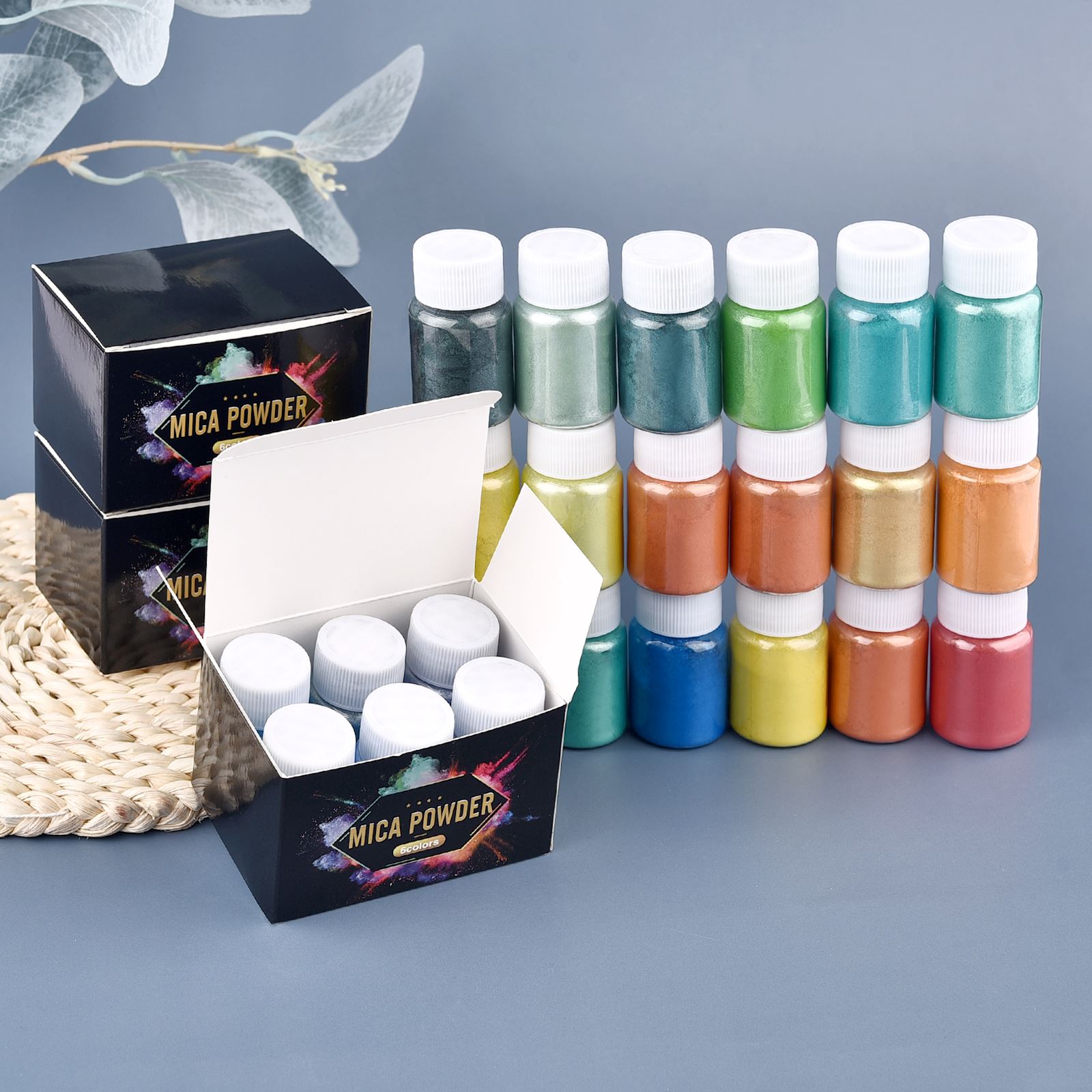 6 Kleur/Doos Epoxy Mica Poeder - Soap Making Books recensie en prijs