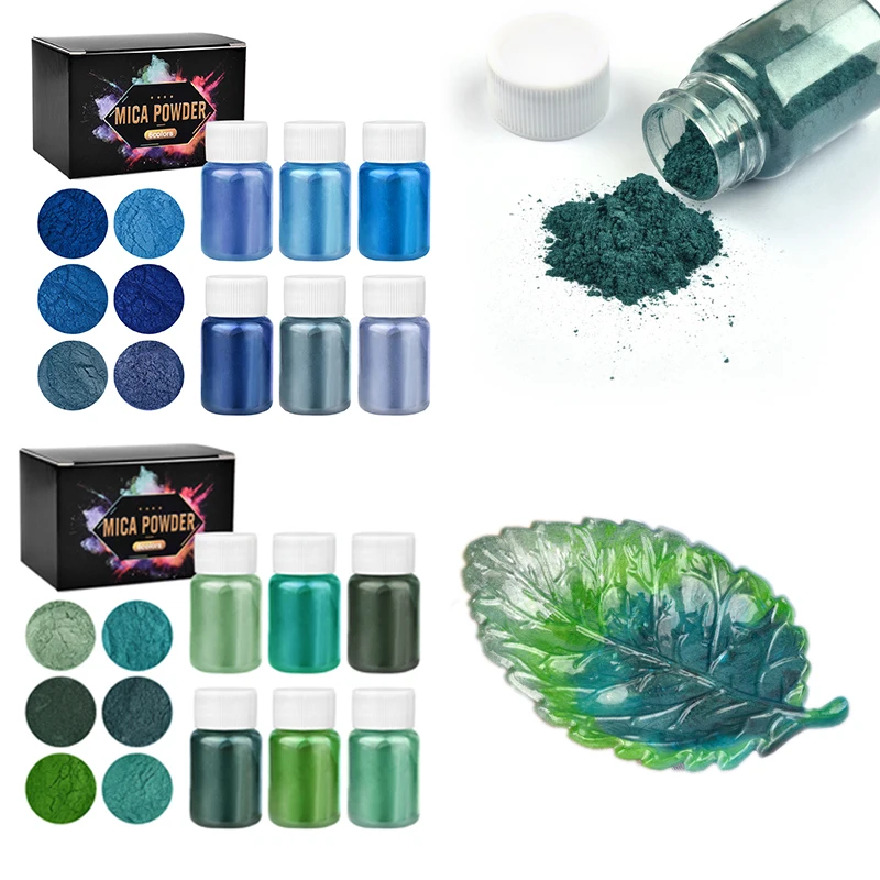 6 Kleur/Doos Epoxy Mica Poeder - Soap Making Books recensie en prijs