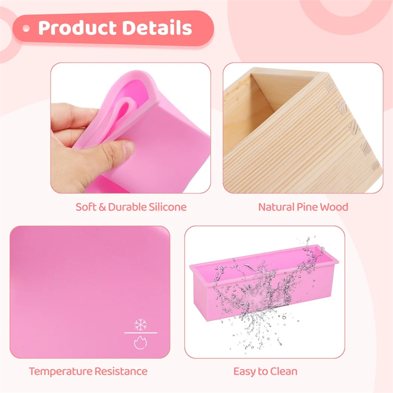 Rechthoekige siliconen zeepvor - Soap Making Books recensie en prijs